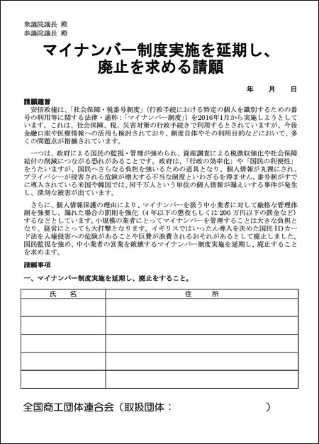 請願書