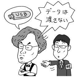 データは渡さない 提示し確認させる